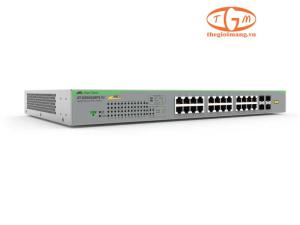 Allied Telesis AT-GS950/28PS V2 Layer 2 Switch 24x RJ-45 1G PoE+ 185W + 4x SFP Uplink