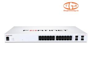 FS-124F-FPOE FortiSwitch 24 Ports GE RJ45 PoE+ 370W, 4 Ports 10G SFP+